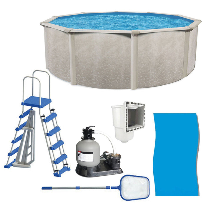 Aquarian Phoenix 24' x 52" Above Ground Swimming Pool with Pump and Ladder