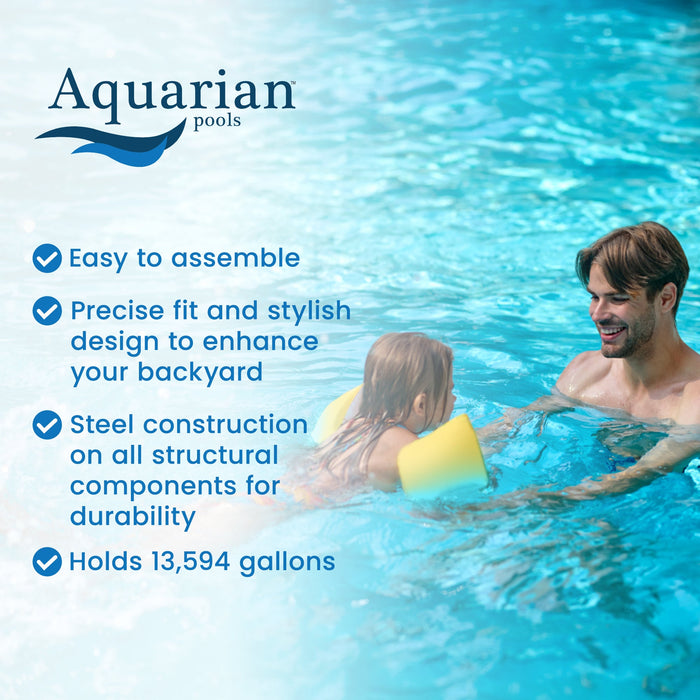 Aquarian Phoenix 24' x 52" Above Ground Swimming Pool with Pump and Ladder