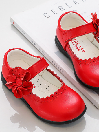 Mia Belle Girls Red Mary Jane Flats by Liv and Mia