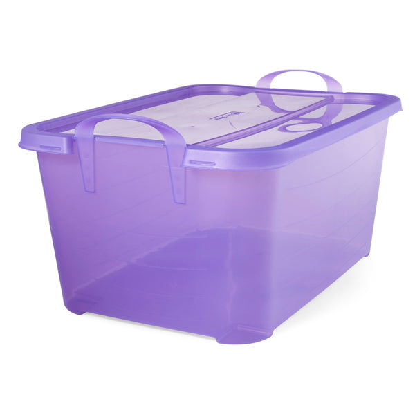 Life Story Purple Stackable Closet & Storage Box 55 Quart Containers (6 Pack)