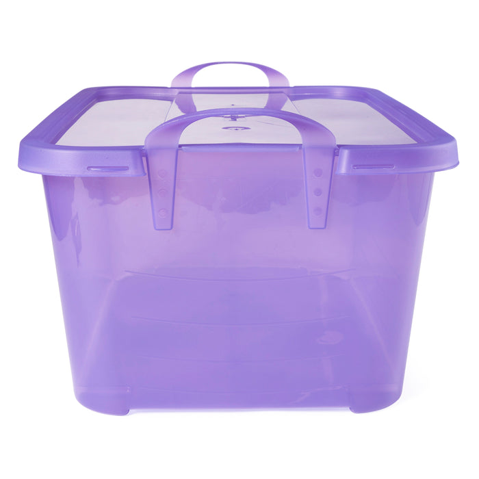 Life Story Purple Stackable Closet & Storage Box 55 Quart Containers (6 Pack)