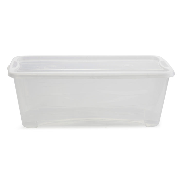 Life Story 6L Shoe and Closet Storage Box Stacking Containers, Clear (50 Pack)