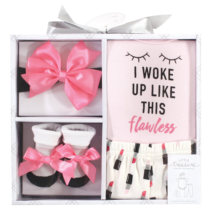 Little Treasure Baby Girl Boxed Gift Set, Flawless, 0-6 Months