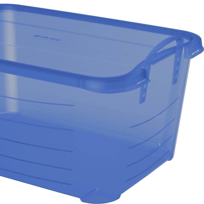 Life Story Blue 55 Quart Stackable Closet Storage Box Containers Totes (12 Pack)