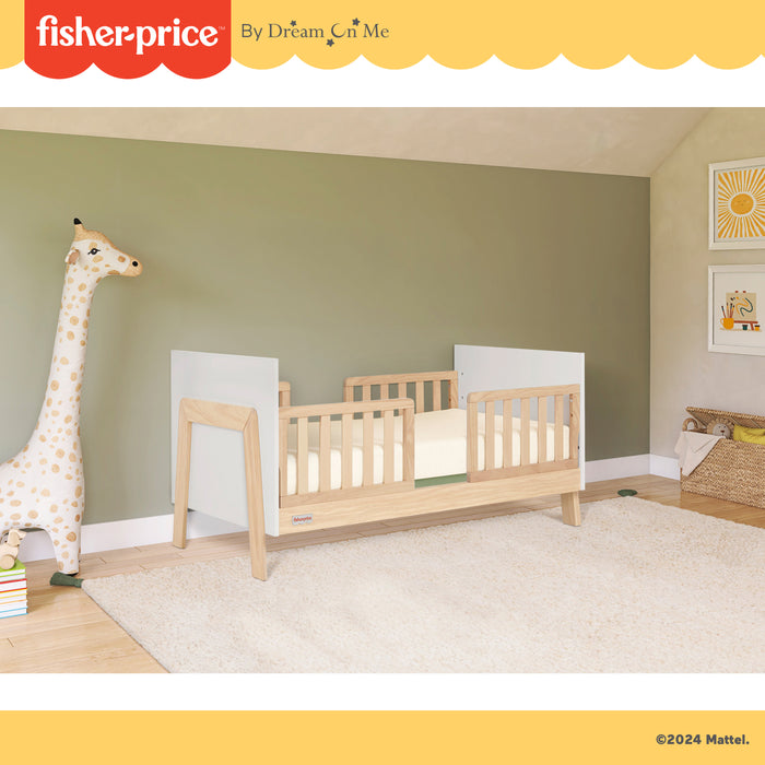 Fisher Price Iris 4-in-1 Convertible Crib by Dream On Me, White + Natural