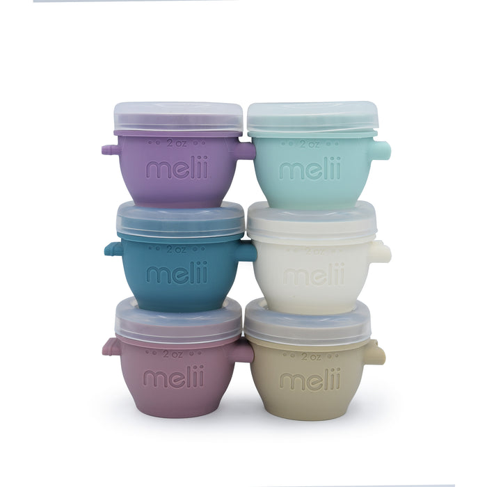 Melii Luxe Snap & Go Pods Silicone 2oz 6 pack