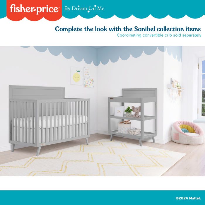 Fisher Price by Dream On Me Sanibel Changing Table, Pebble Grey