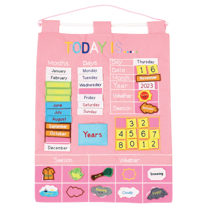 The Peanutshell Wall Chart - Today Is, Pink