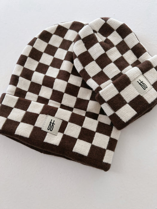 forever french Coffee & Cream Checkerboard | Beanie