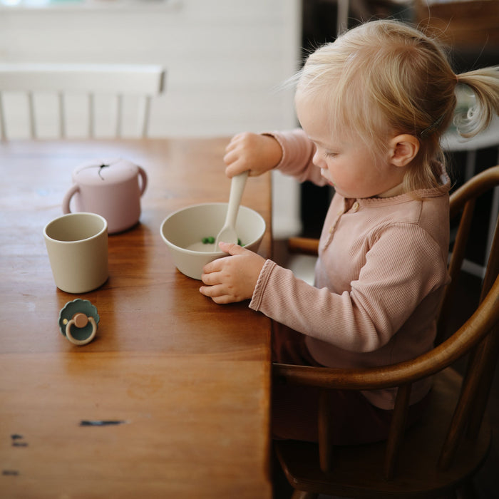 Mushie Dinnerware Fork and Spoon Set