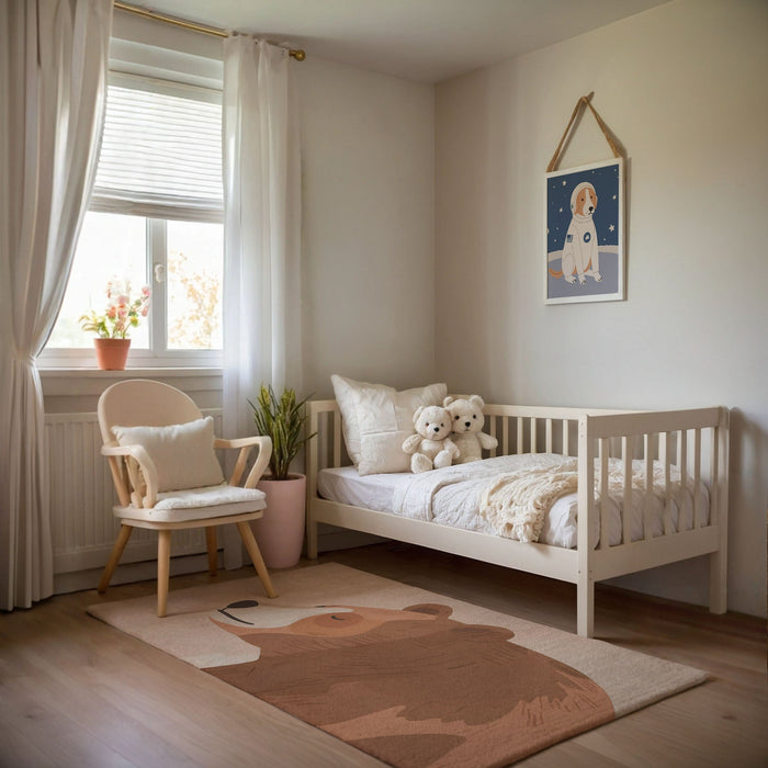 TeepeeJoy Bear Rug for Nursery and Kids Rooms - Calm and Cozy