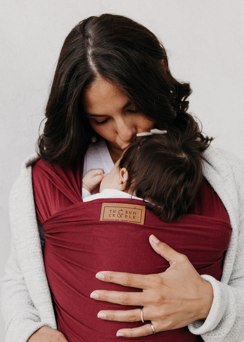 Tuck and Bundle Baby Wrap in Merlot