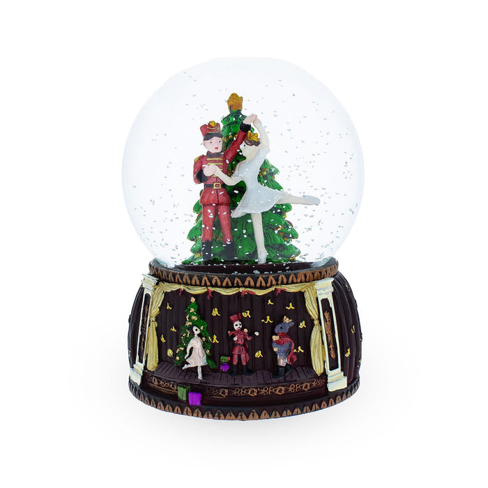 BestPysanky Dancing Nutcracker and Ballerina Musical Water Snow Globe