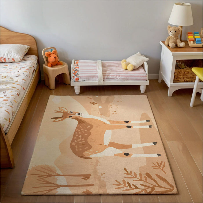 TeepeeJoy Kids and Nursery Deer Rug - Dune Deer