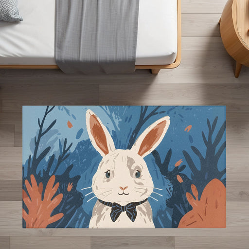 TeepeeJoy Bunny Area Rug for Kids and Nursery Rooms - Hoppy Days