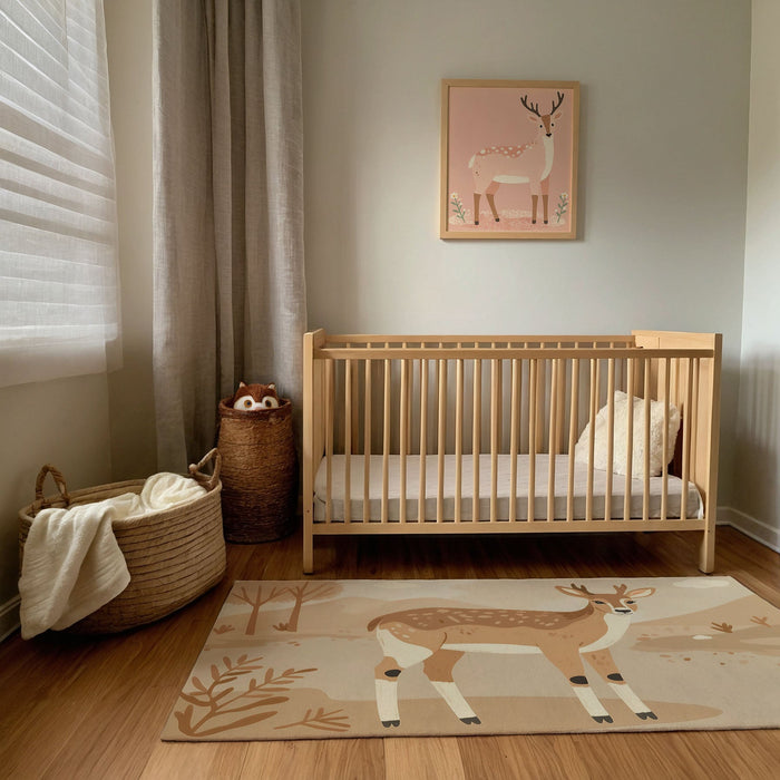 TeepeeJoy Kids and Nursery Deer Rug - Dune Deer