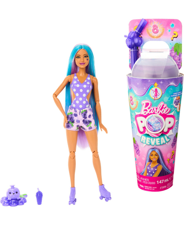 Barbie Pop Reveal Fruit Series Grape Fizz Doll