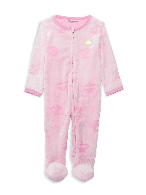 Juicy Couture Baby Girl's Faux Fur Footie - Pink