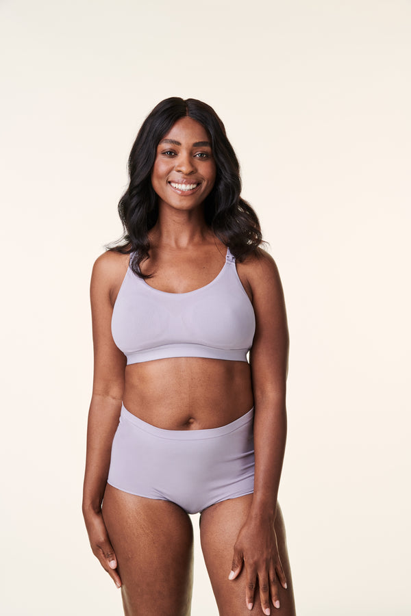 Bravado Designs Tranquil Low Impact Sports Maternity & Nursing Bra, Grey Orchid