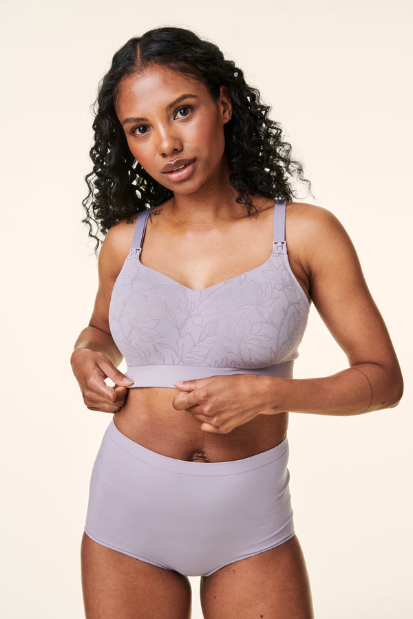 Bravado Designs Intrigue Balconette Maternity & Nursing Bra, Grey Orchid Jacquard