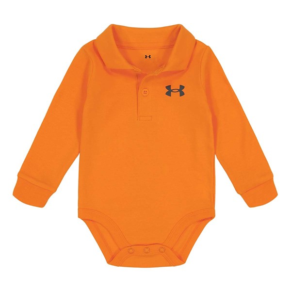 Under Armour Long Sleeve Polo Bodysuit in Frosted Orange