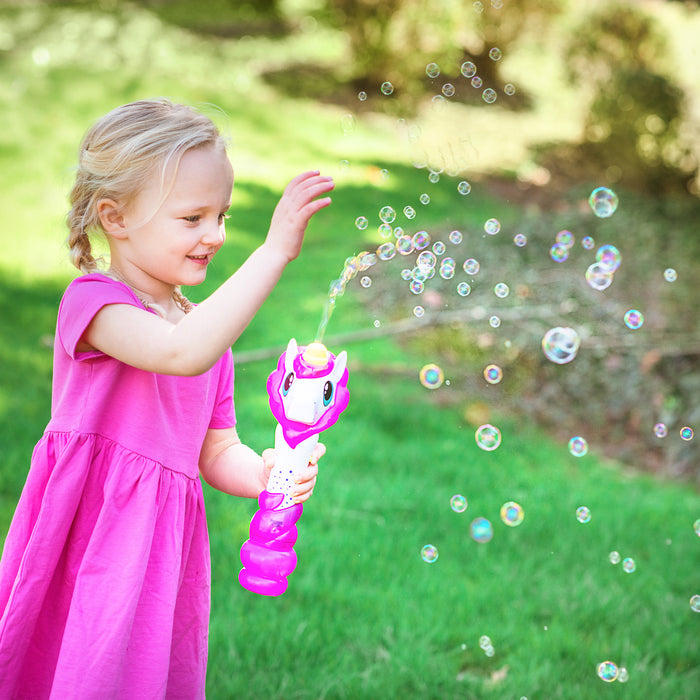 Maxx Bubbles Light & Sound Bubble Baton: Unicorn