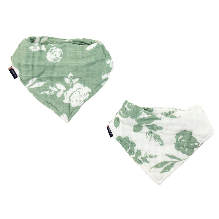 Bebe Au Lait® Vintage Floral + Modern Classic Cotton Muslin Bandana Bib Set