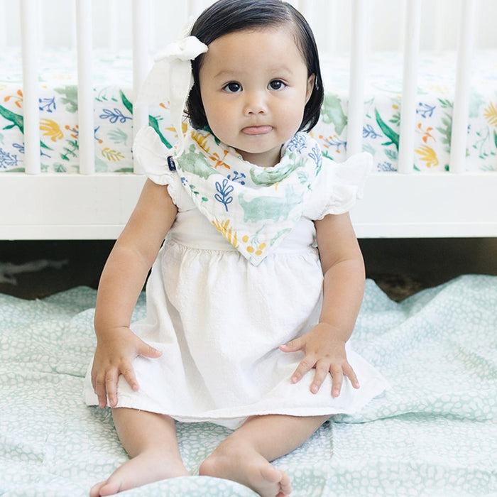 Bebe Au Lait® Dino Roar + Upscale Classic Cotton Muslin Bandana Bib Set