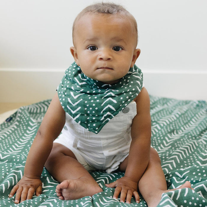 Bebe Au Lait® Forest Friends + Mudcloth Classic Cotton Muslin Bandana Bib Set