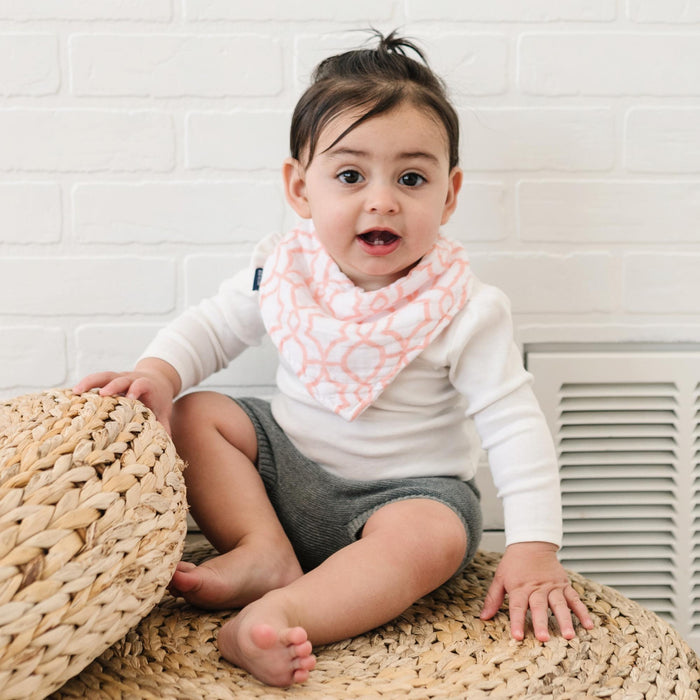 Bebe Au Lait® Floret + Trellis Classic Cotton Muslin Bandana Bib Set