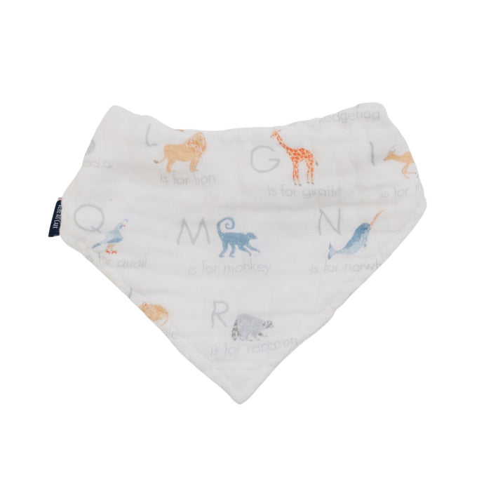 Bebe Au Lait® Animal Alphabet Oh So Soft Muslin Blend Bandana Bib