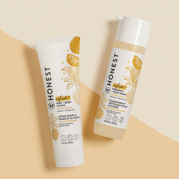 The Honest Company Shampoo & Lotion 2Pk Citrus Vanilla