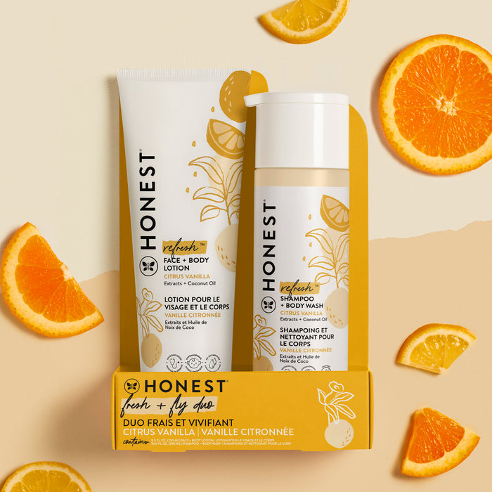 The Honest Company Shampoo & Lotion 2Pk Citrus Vanilla