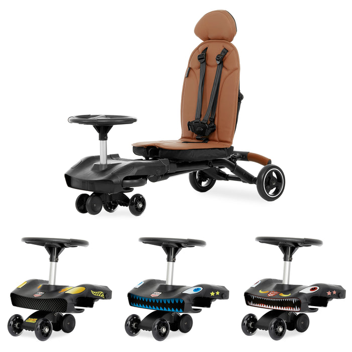 Evolur Cruise Swing Rider Scooter in Black