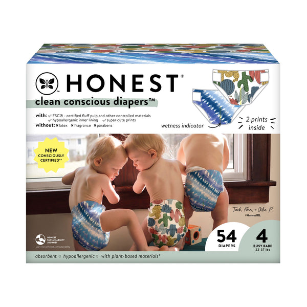 Honest Club Box, Size 4, Tie-Dye For + Cactus Cuties 54 ct