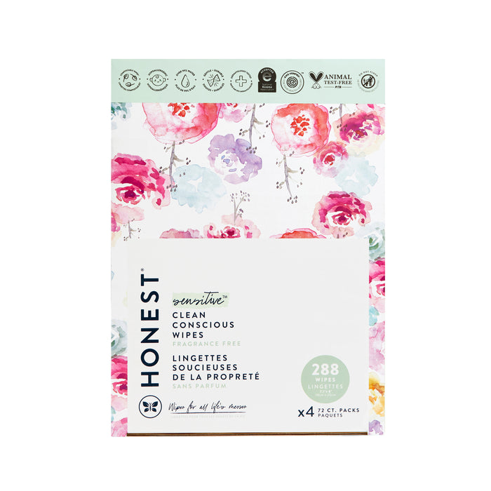 The Honest Company Wipes 288Ct Rose