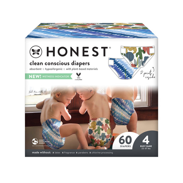 The Honest Company Club Box Size 4 60Ct Tie Dye Cactus Cuties