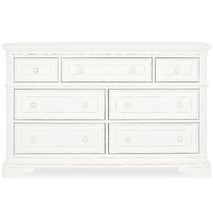 Evolur Signature Belle Double Dresser In Aged White