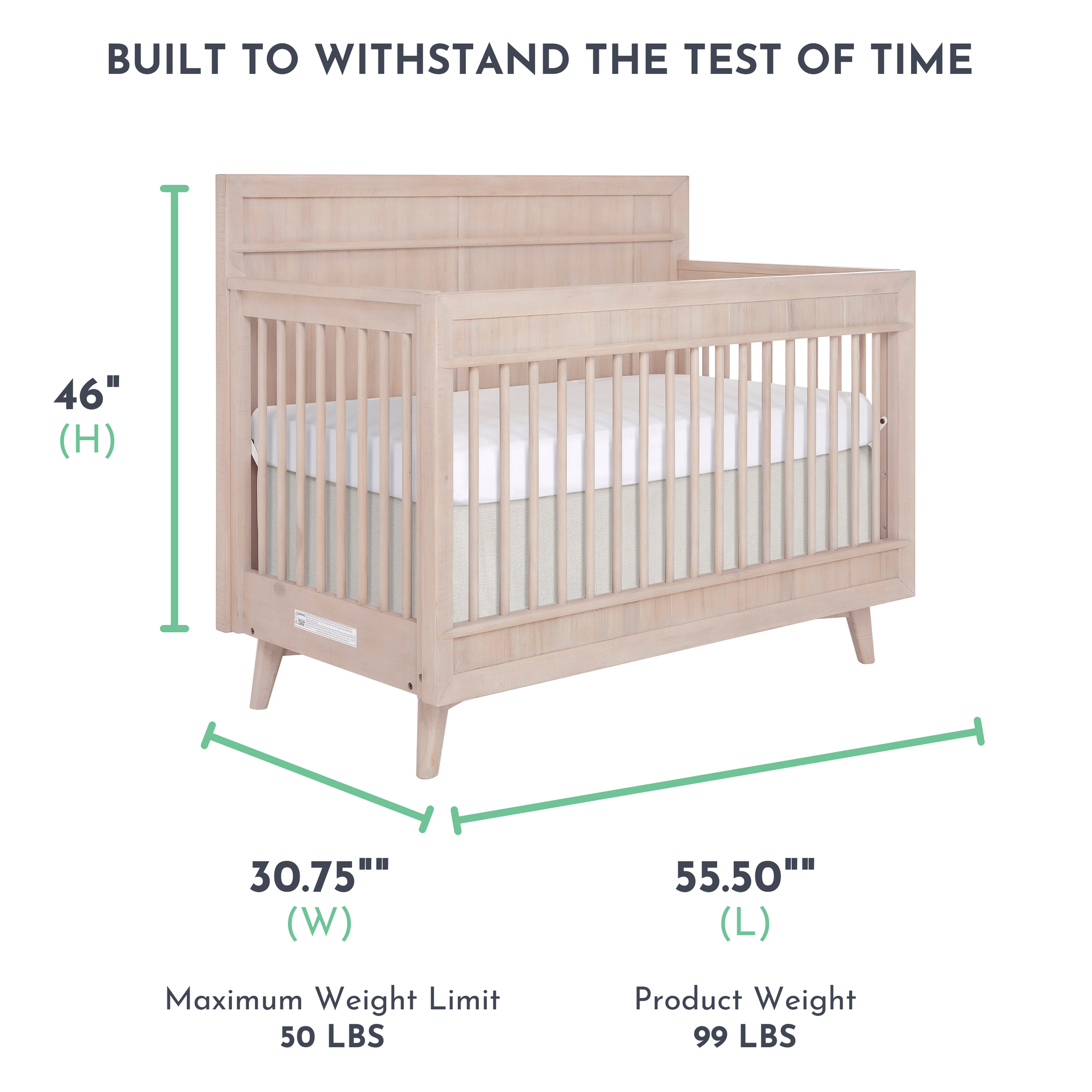 Evolur Loft Antilia Mid-Century 4-In-1 Crib — buybuy Baby