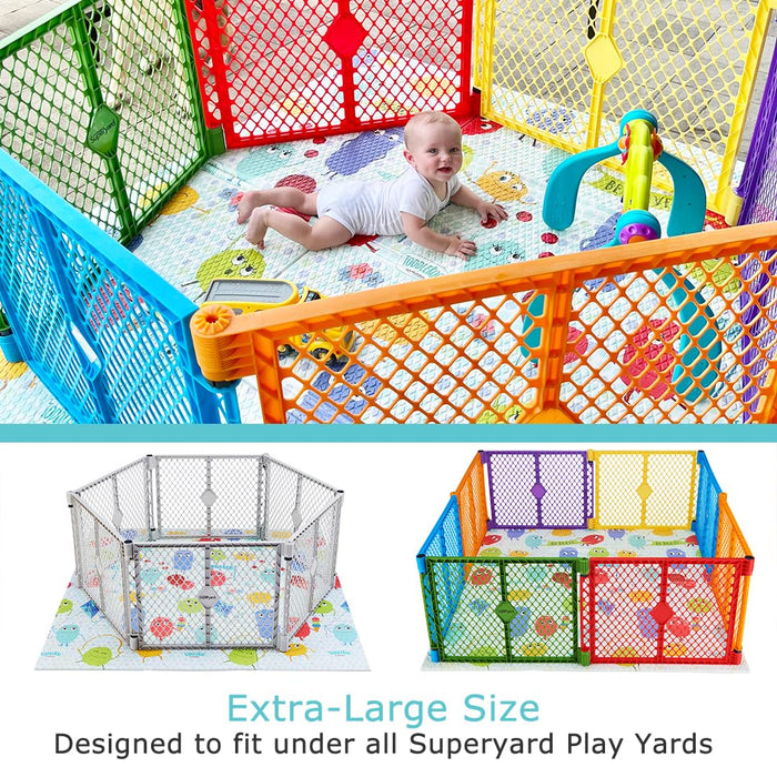 Toddleroo Foldable Friends Padded Play Mat  71" x 71"