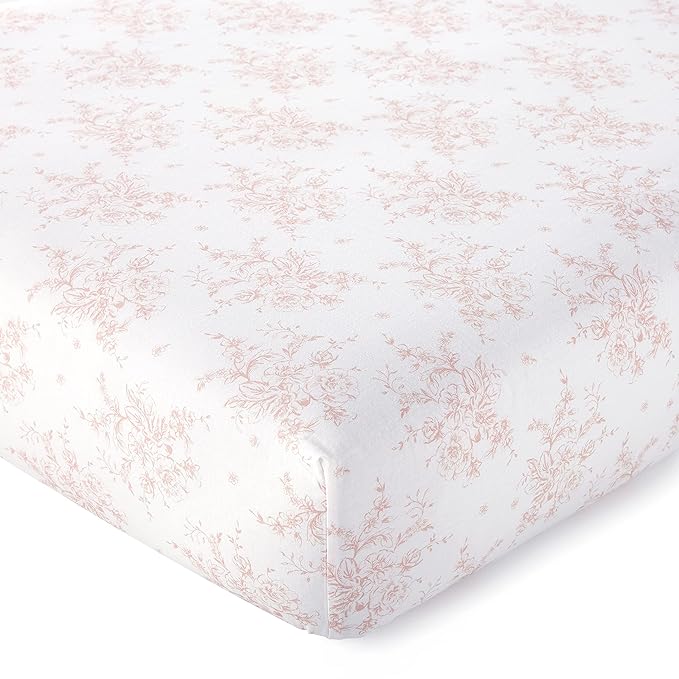 Levtex Baby Heritage Crib Fitted Sheet Floral 100% Cotton