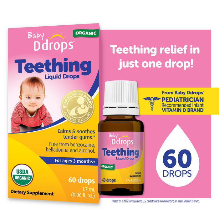 Ddrops BabyTeething Drops, 60 Drops