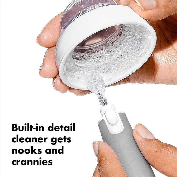 OXO Tot Bottle Brush with Nipple Cleaner-Gray