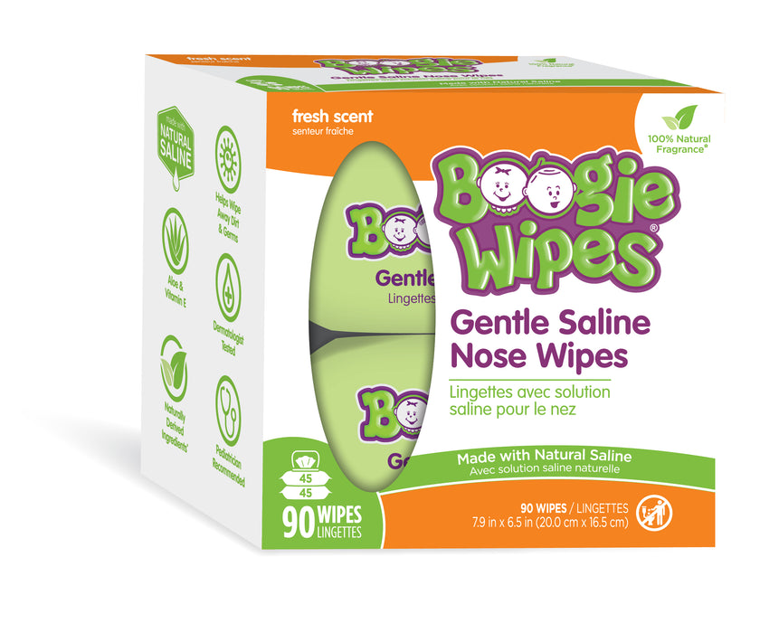 Boogie Wipes Saline Nose Wipes-Fresh 90ct