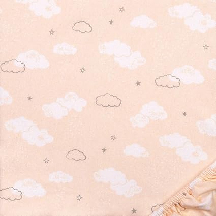Trend Lab Cloud Sprinkles Flannel Fitted Crib Sheet
