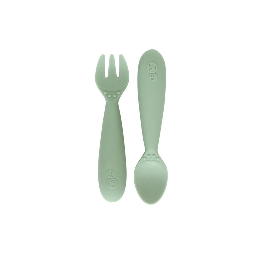 BooginHead 5-Piece Baby-Led Weaning Silicone Tableware, Infants and  Toddlers, Sage Green 