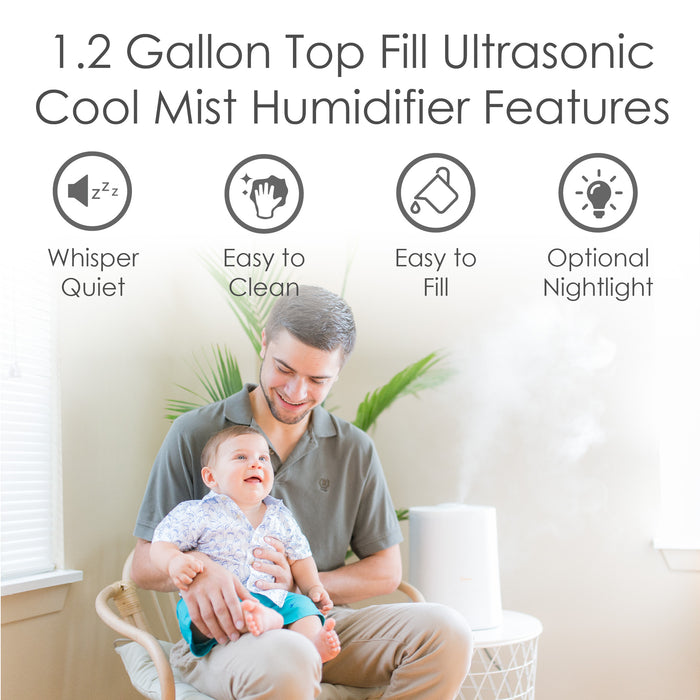 Crane Baby Diffuser and Top Fill Ultrasonic Air Humidifier