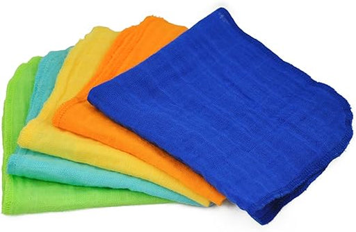 Green Sprouts Muslin Face Cloths made from Organic Cotton (5pk)-Blue Set
