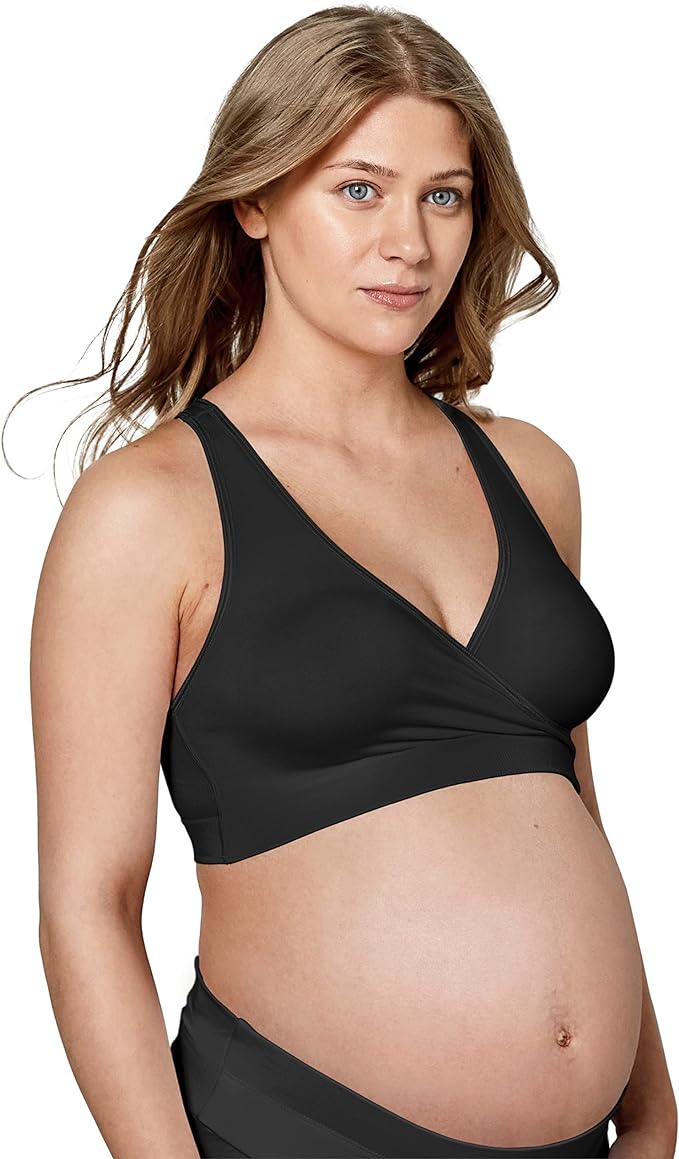 BRAVADO! DESIGNS Maternity & Nursing Bra Seamless Double Layer, Wirefree,  Adjustable for Breastfeeding | Black | XXL