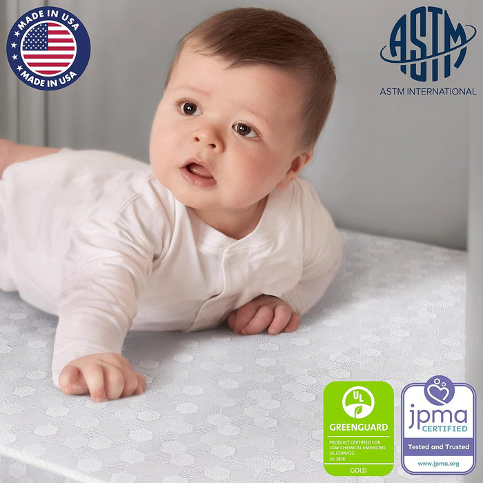 Dream On Me Honeycomb Orthopedic Firm Fiber Standard Crib Mattress